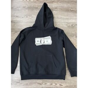 PROD Bldg Benjamin Franklins Hoodie Black Fleece Pullover Mens Medium